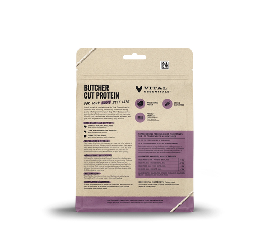 Vital Essentials Freeze Dried Raw Protein Mix-In Turkey
