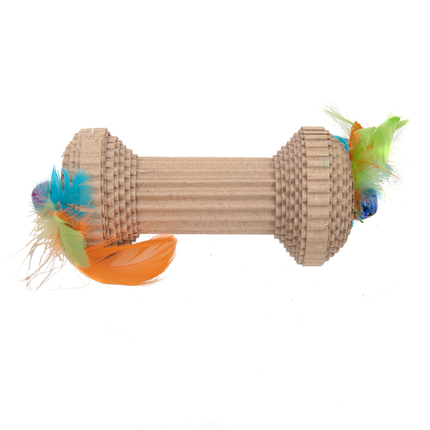 Ware™ Barbell Roller Corrugate Cat Toy